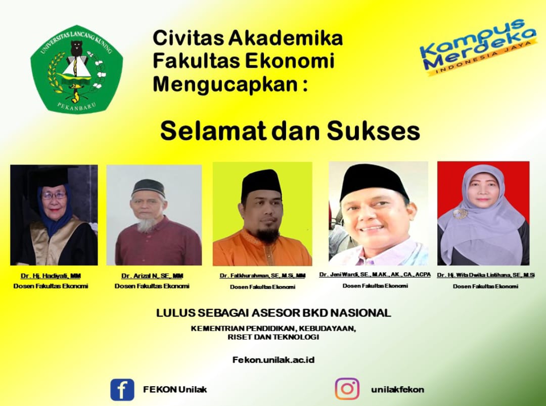 FAKULTAS EKONOMI UNIVERSITAS LANCANG KUNING SUDAH MEMILIKI ASESOR BKD NASIONAL UNTUK MENILAI BEBAN KINERJA DOSEN(BKD)